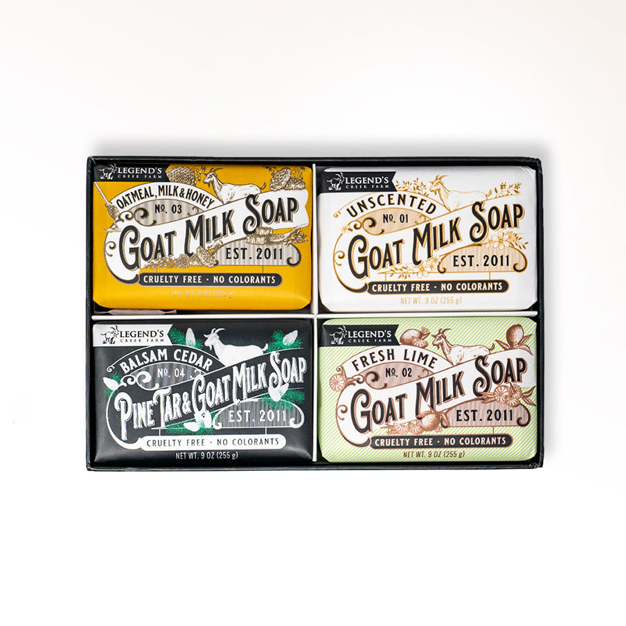 Unscented, Lime, Pine Tar &amp; Oatmeal Triple Milled Soap Bundle
